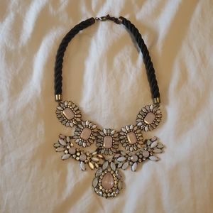 Zara Rope and Blush Crystal Necklace